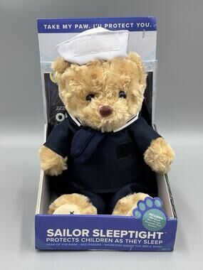 Sailor Sleeptight Navy Teddy Bear Plush w/ Storybook & Navy Uniform 10”